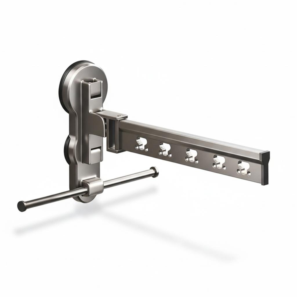 Clothes Drying Rack Wall Mounted Space Saving with Suction Cups for Balcony and Window