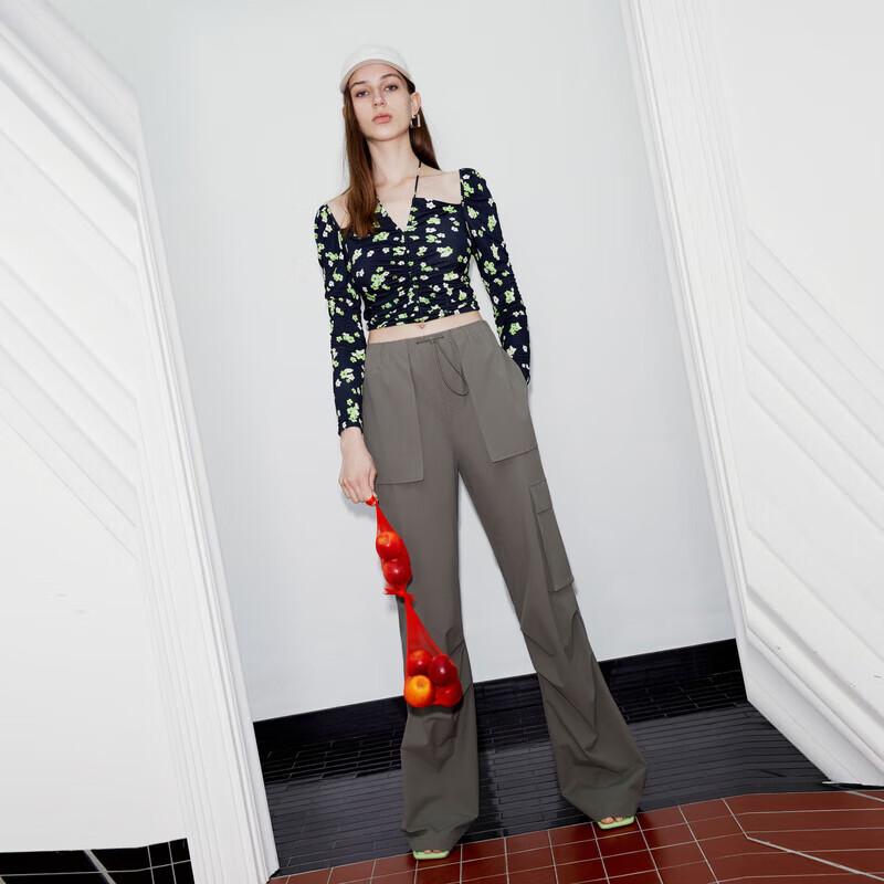 MO&Co. Women's Moisture-Wicking Quick-Dry Workwear Wide-Leg Pants