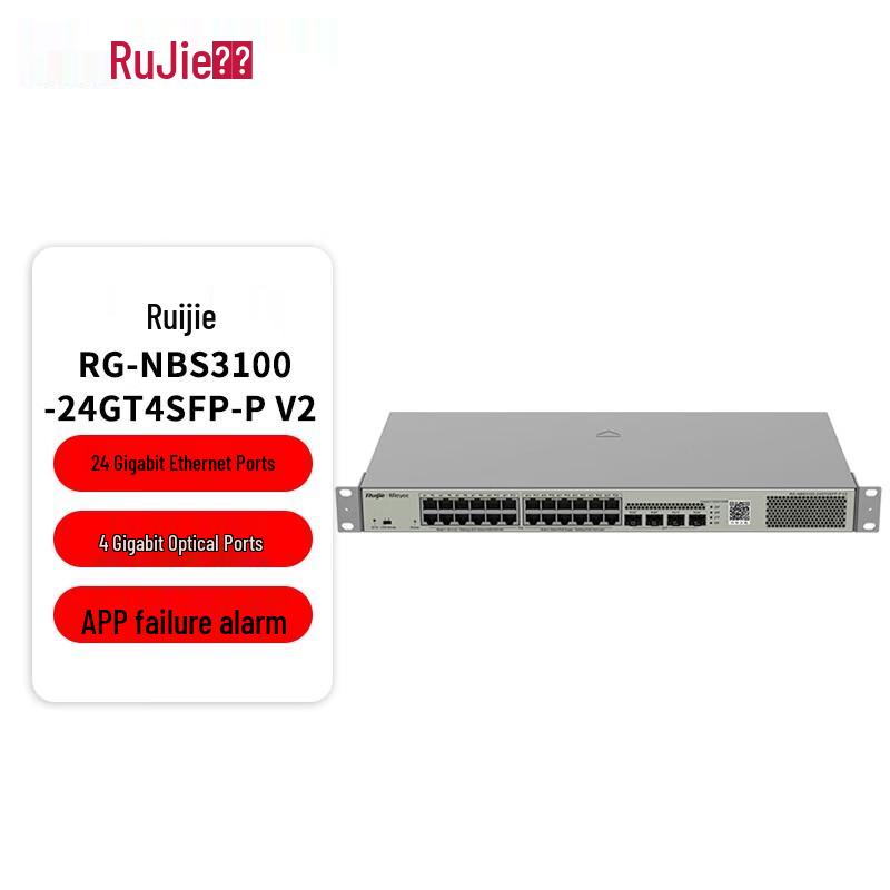 

Ruijie RG-NBS3100-24GT4SFP-P V2 Enterprise Gigabit PoE Switch