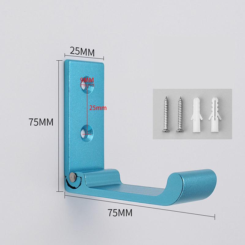 Folding Hooks Wall Door Clothes Coat Hat Bags Hangers Aluminum Alloy Kitchen Bathroom Rustproof Towel Hooks Foldable Single Hook