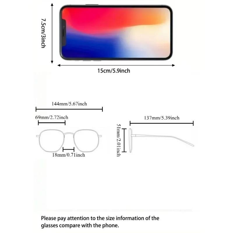 Polygonal Cat's Eye Retro Simple Women's Fashion Sunglasses Transparent Lenses Are Suitable for Daily Home Leisure Accessories