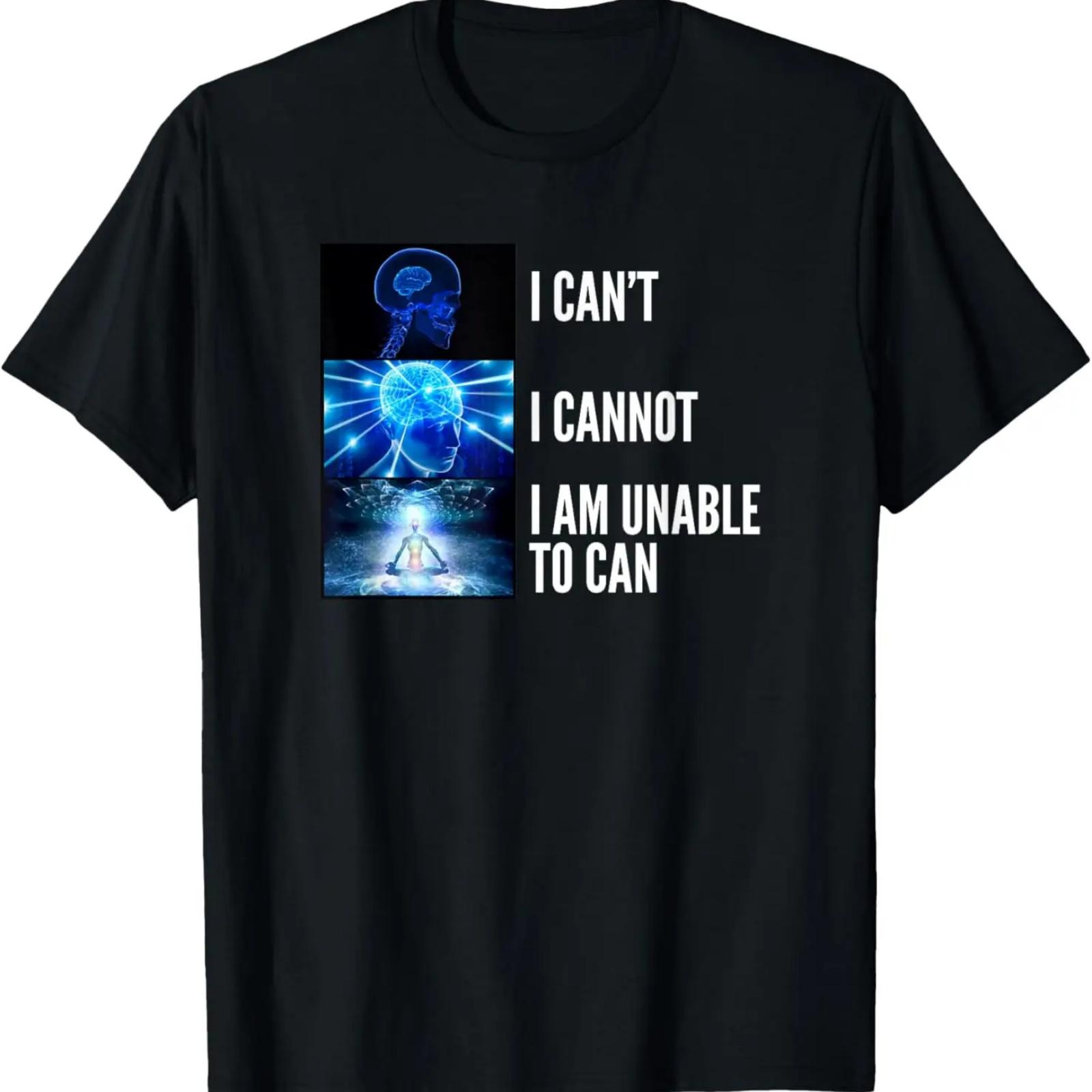 

Funny Expanding Brain Meme Shirt Unable To Can, Galaxy Brain XXXXXL