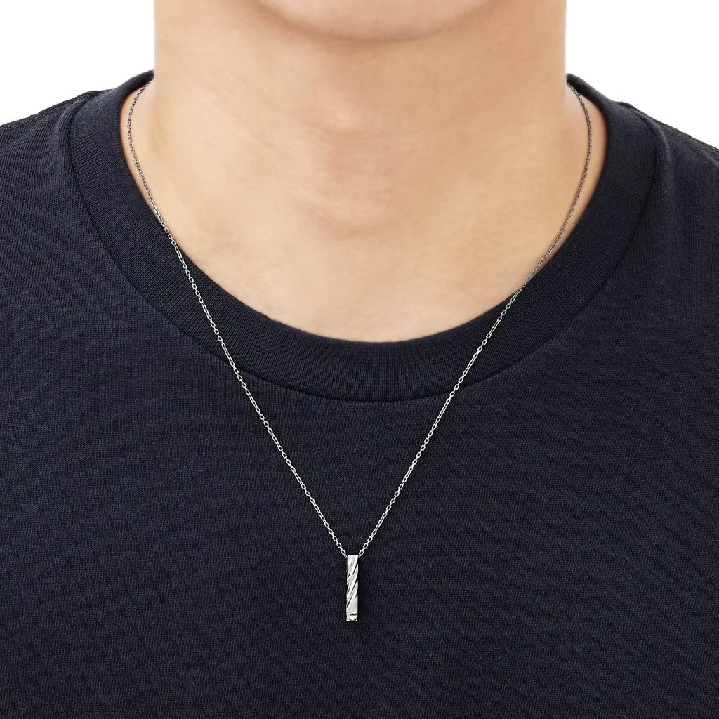 THE KISS Hidden Mickey Diamond Silver Pair Necklace with Simple Wrapping [The Kiss] DI-SN516DM-515DM [Disney Collection]