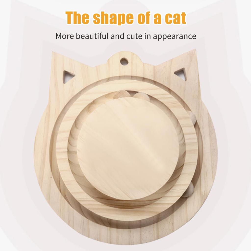HARUMAKI Cat Tower Cat Claw Sharpener Cat Toy Cat Claw Sharpener Cat Scratcher Natural Wood Freestanding Easy To Assemble Multifunctional Integrated