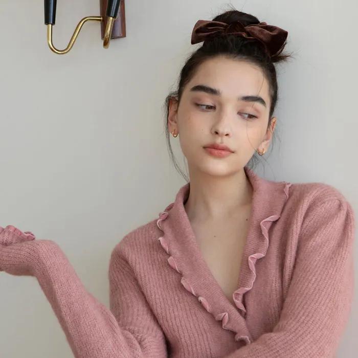 velvet ribbon scrunchie (4colors)