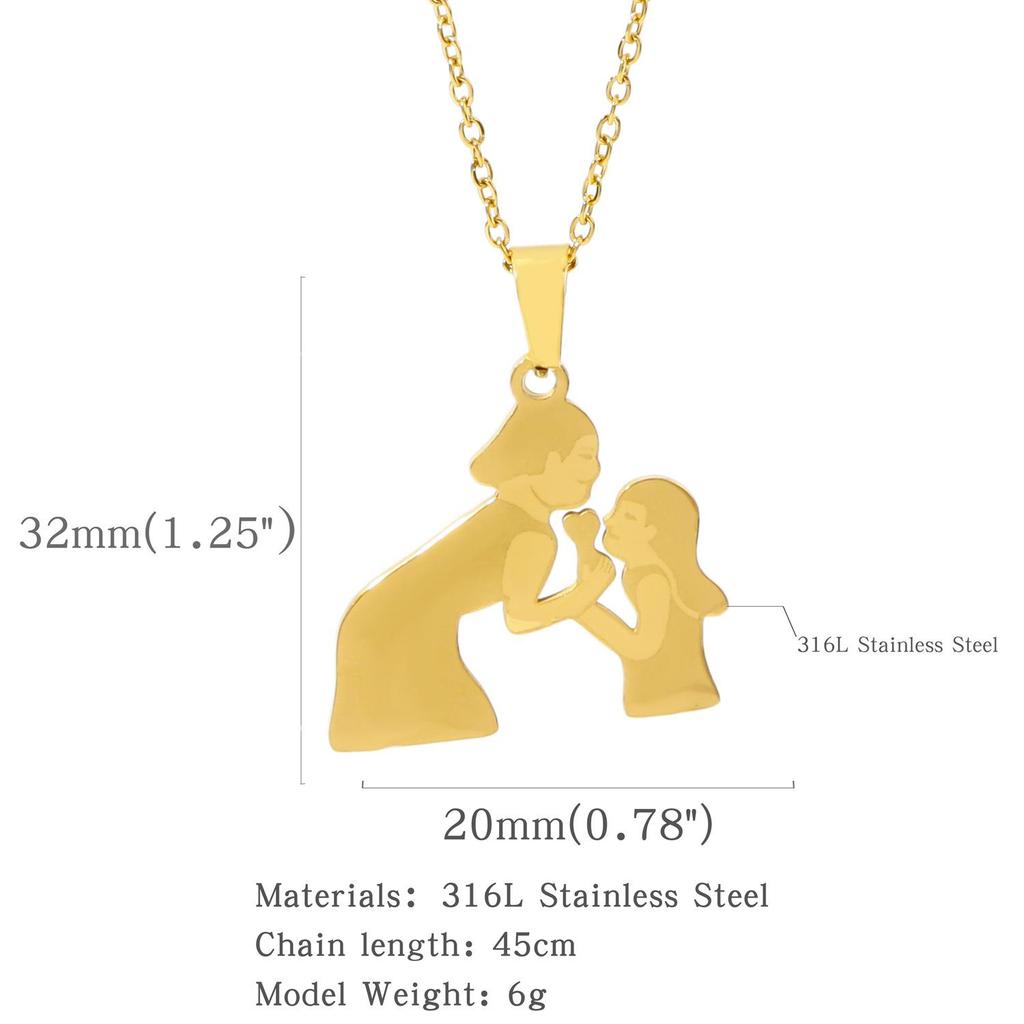 Mother's Day Heart Pendant Necklace - Love Letter Design