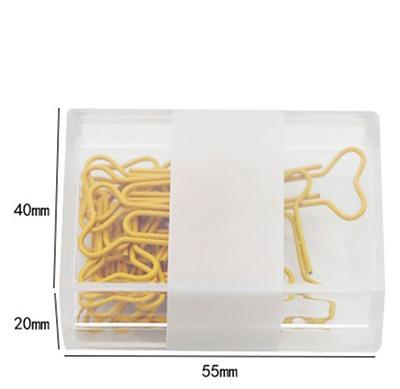20pcs  Office Storage, Gift, Metal, Bone Paper Clip, Cute Paper Clip, Creative Clip, Invisible Export