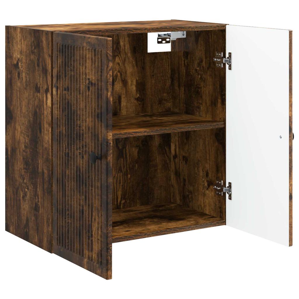 Wall Mounted Cabinet Smoked Oak Finish 59 x 31 x 60 cm Engineered Wood