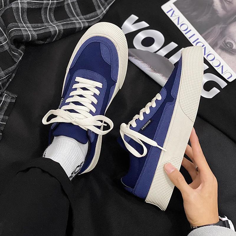 Fashion Spring Autumn Men Fashion Sneakers Casual Canvas Skateboard Shoes 2025 New Designer Brand Trend Shoes