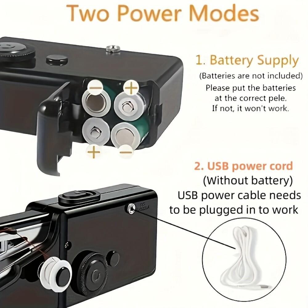 Mini Přenosný Ruční Šicí Stroj Napájený USB Bezdrátový Provoz S Cestovním DIY Příslušenstvím Odolný Bezpečný Rychlé Domácí Opravy