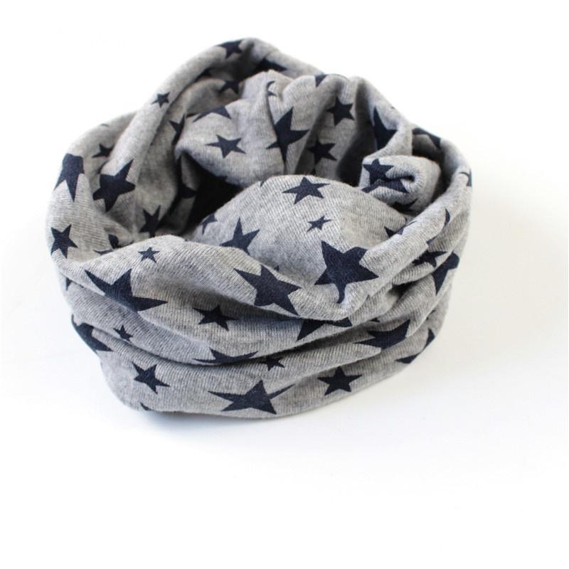 Baby Boys Girls Kids Long Warm Stars Printed Snood Outdoor Neck Warmer Scarf