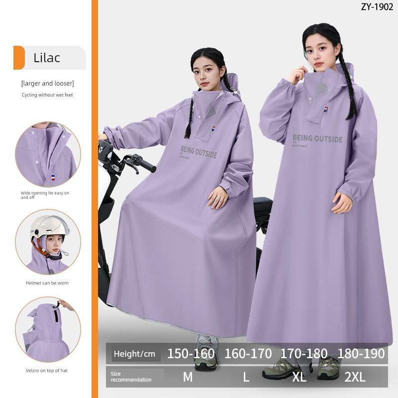 Electric Vehicle Raincoat for Adults, Long Full-Body Raincoat for Heavy Rain, 2026 New Model, Women's Single-Person Full-Body Rain Poncho for Riding