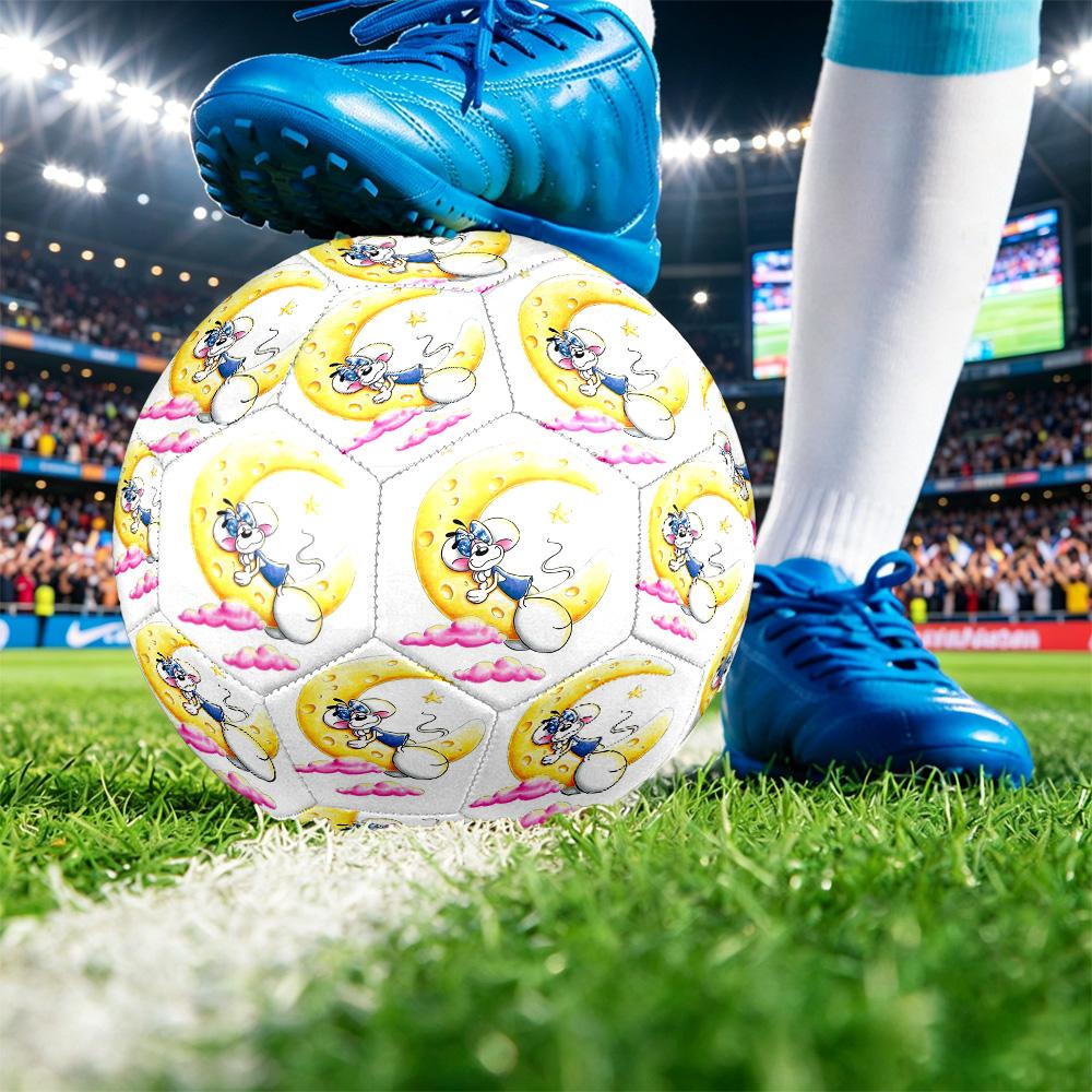 Diddl Print Size 5 Soccer Ball Durable Shock?Absorbing Sports Ball For Training Match Outdoor Playing