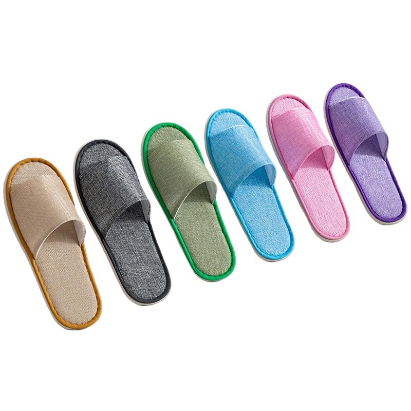 1 Coppia Traspiranti Comode Morbide Quotidiane Leggere Hotel Monouso Elasticità Cotone Antiscivolo Mezza Coppia Pantofole Schiuma