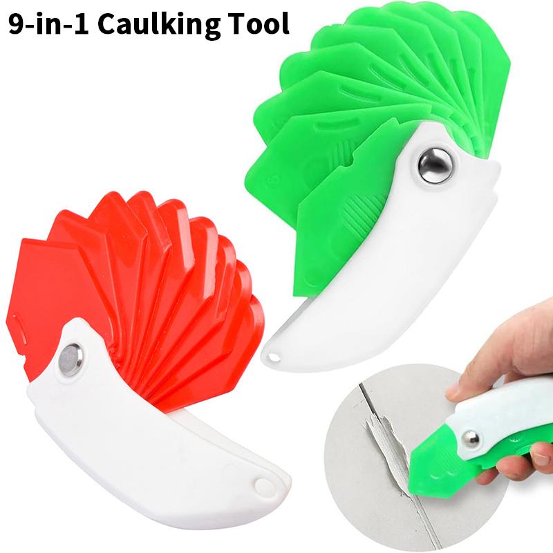 9-in-1Multi-function Scraper Glass Glue Trimmer Sealant Applicator Scraper Glue Scraper For Tile Window Grout Edge Removal