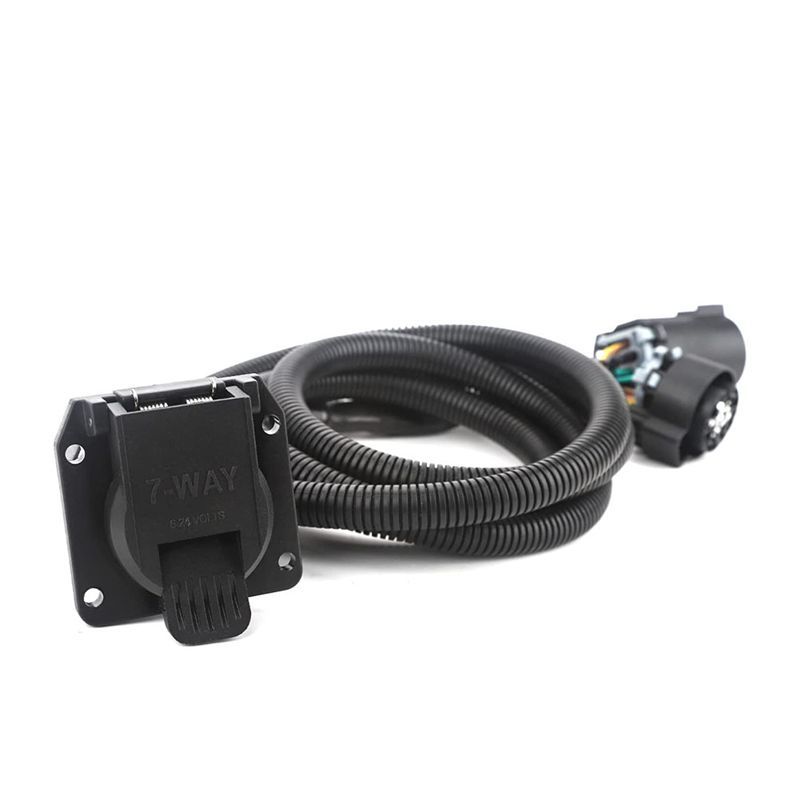 Authentic Trailer Wiring Harness Extension 56070 7 Foot 7Pin For Vehicle-Side Truck Bed For Chevy Dodge Ram GMC Ford Toyota