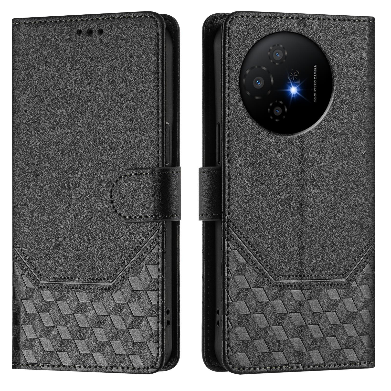 

Кожаный чехол-кошелек, прочный держатель для карт с блокировкой RFID, противоударный защитный чехол-книжка с откидной крышкой для TCL 50Pro NxtPaper/TCL 40XL 30T 30Z 30XL 40R 20R TCL 50 Pro NxtPaper чёрный