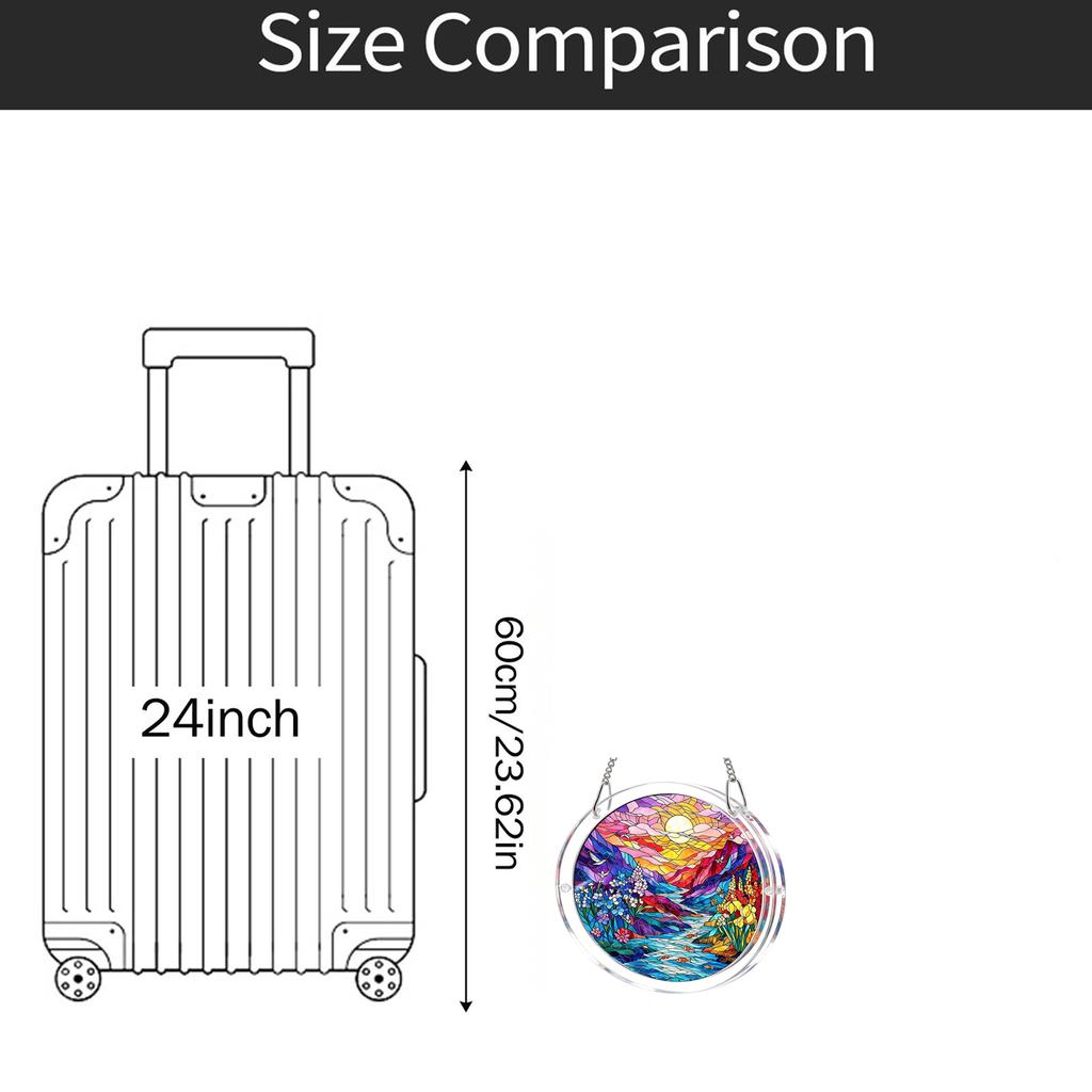 Acrylic Puzzle Toy Hanging Ornament with Bee and Flower Pattern Round Shape Lightweight Decorative Art Piece for Home Office Classroom
