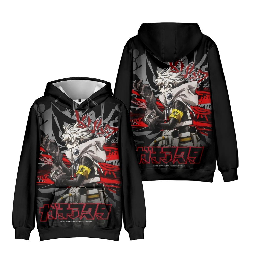 

Унисекс GACHIAKUTA Hoodie Толстовка с принтом мультфильмов Уличная одежда Толстовки для пар Мужчины Женщины XS красный