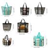 PVC Mesh Beach Bag Zipper Swimming Tote Bag Storage Bag Hollow Out Handbag  School