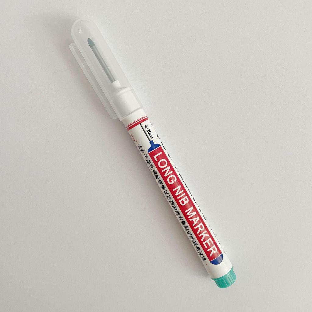 45mm Refillable Long-Nozzle Deep-Hole Marker Pen, Oil-Based & Waterproof for Construction