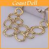 Vintage Alloy Geometric Necklace With Water Wave Chain For Bohemian Fashion Lovers