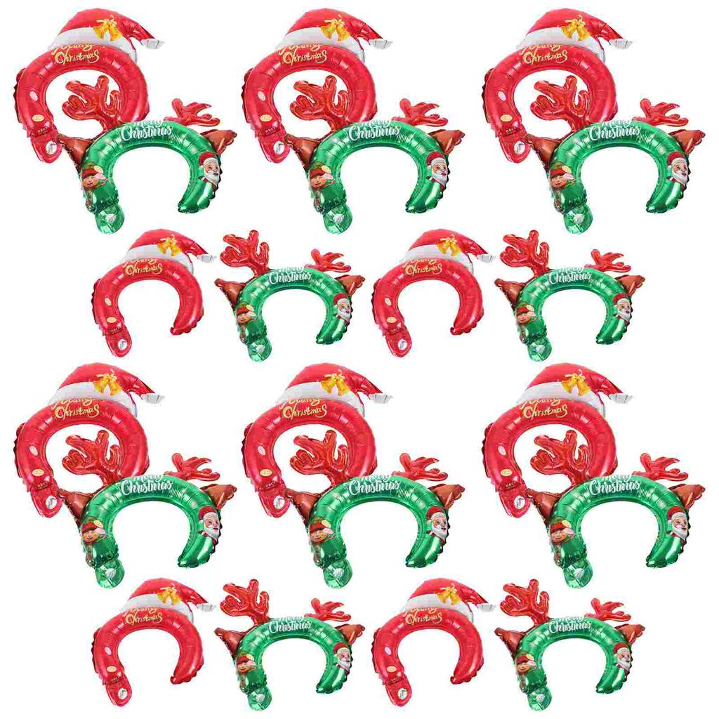 20 Stück Party Haarbänder Dekorationen Accessoires Weihnachts-Stirnbänder Dekorative Aluminiumfolien-Verzierung