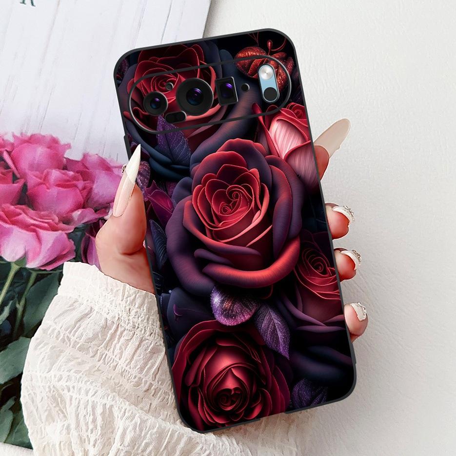 Custodia per Google Pixel 9 Pro Custodia Pixel9A Fiori Colorati Cover Dipinta Custodia Morbida in Silicone per Telefono per Google Pixel 9A Pixel9 Pro Guscio