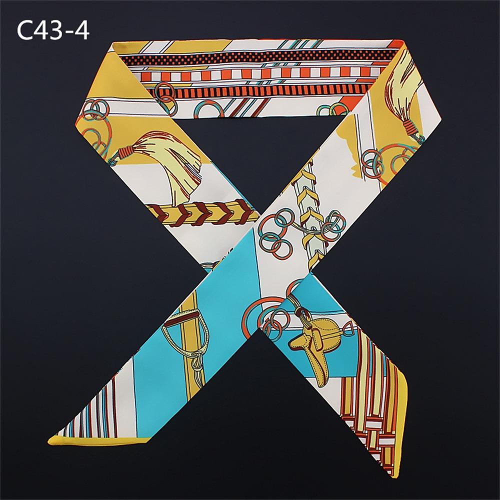 90*5Cm Korean  Fashion Luxurious Ladies Leisure Decoration Twill Long Strip Streamer Silk Scarf Tie Bind Bag Ribbon