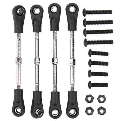 4pcs RC Steering Tie Rod Adjustable Rear Upper Linkage Rod for 110 RC OffRoad Car