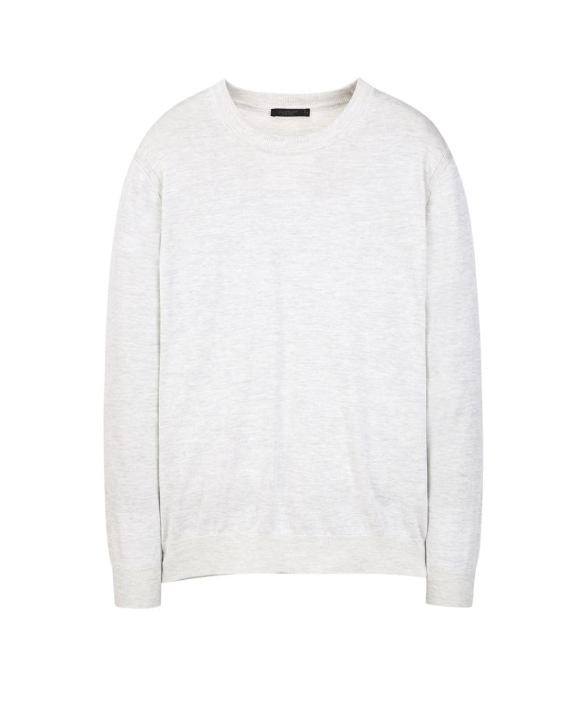 Jilseutyueoteunyuyogmaen Silk Blend Crew Neck Knit - Light Gray (Jnsw6A103G1)