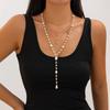 Personality Y Type Gift Women Wholesale Long Style Jewelry On the Neck Accessories for Girls Hot Girl Stainless Steel Chain Sets