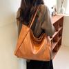 Retro Soft Leather Bag Women'S Bagnewest Fashion Large-Capacity Tote Bag All-Match Simple Shoulder Underarm Bag