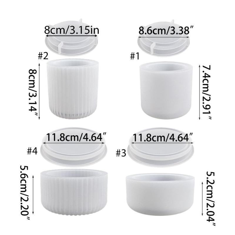 Holder Mould Reusable Silicone Mold with Lid Stand Casting Moulds Plaster Crafts DIY Soap Making Tool