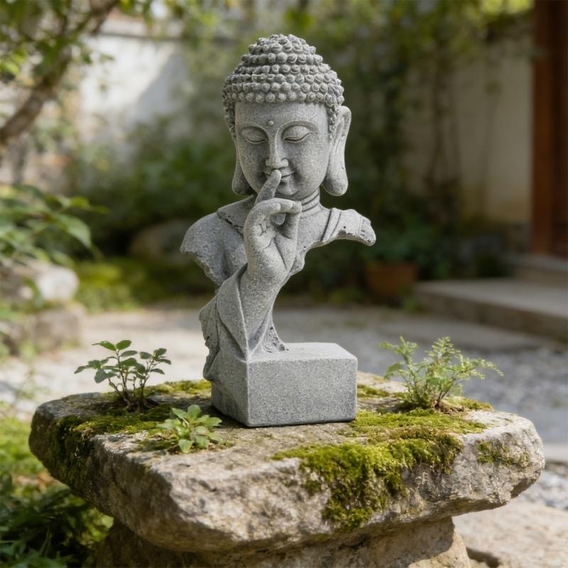 Resin Buddhas Statue Meditations Sculpture For Living Room Or Office Desktop Shelf Decoration Collectible Ornament Gift