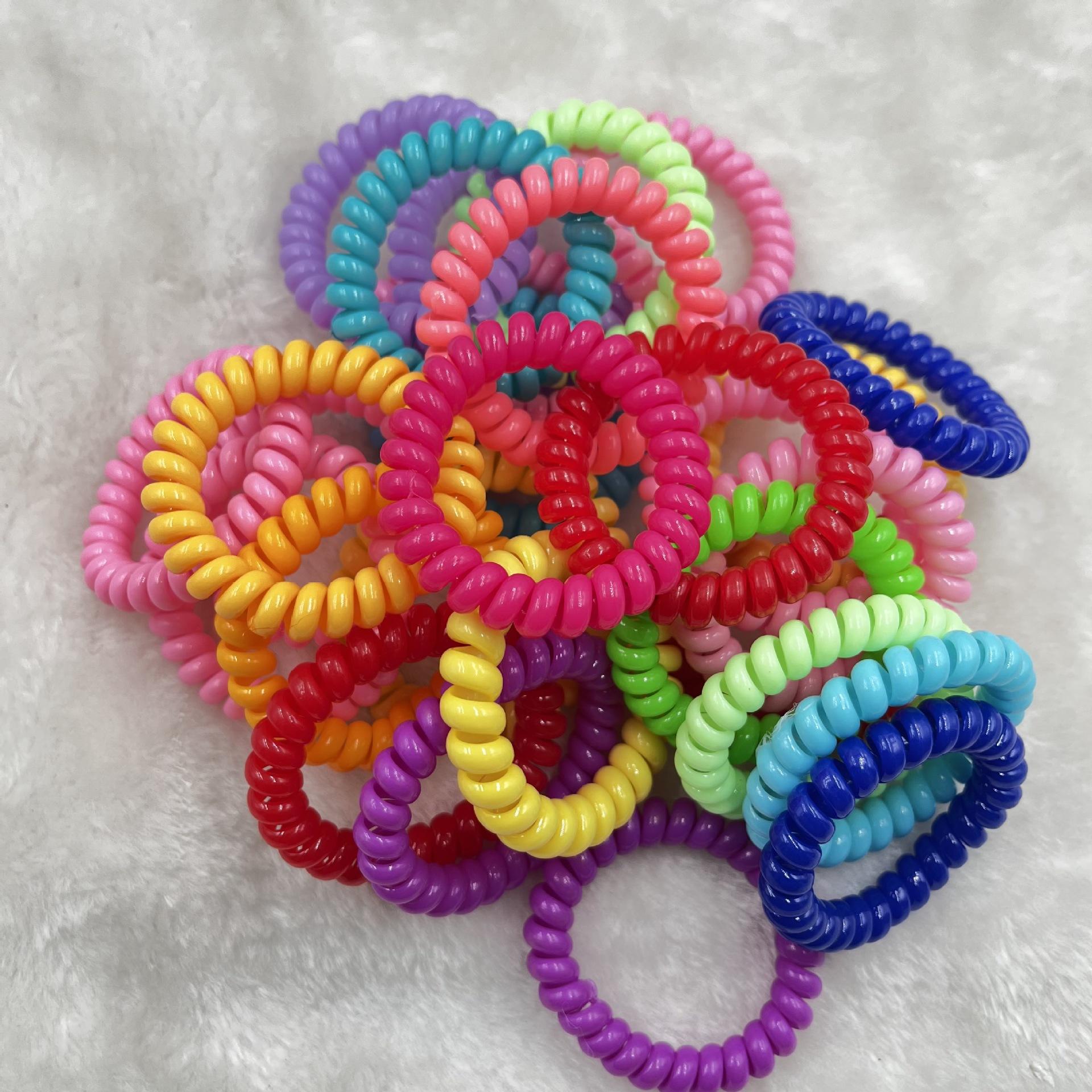 

20pcs Versatile Good-looking Transparent Phone Line Headband for Women Colorful Candy Colored Headband with High Elasticity