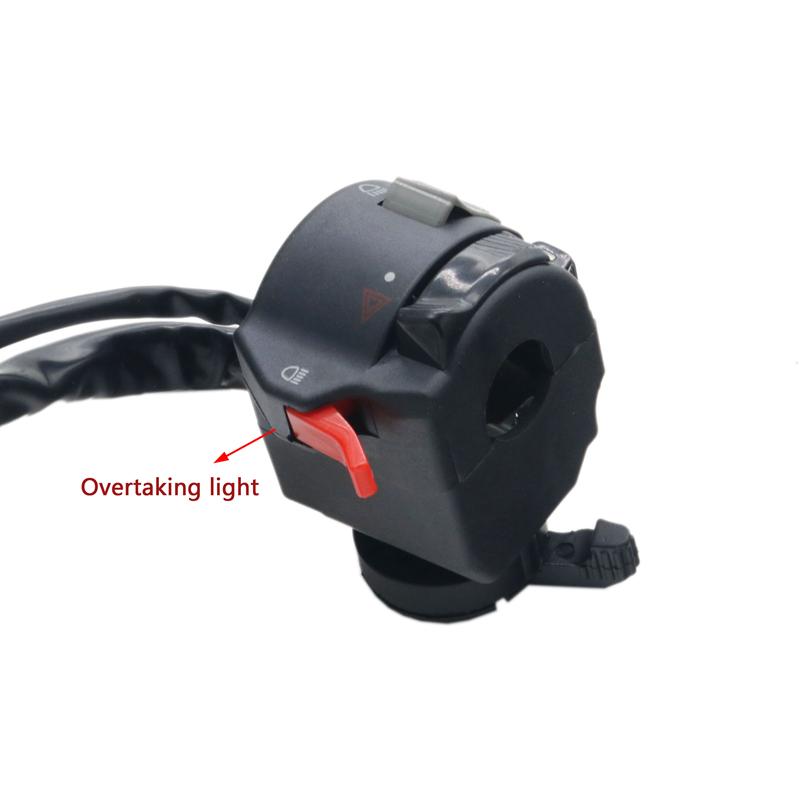 22mm Motorcycle Switches Horn Button Turn Signal Electric Fog Lamp Light Motorcross Start Handlebar Controller Switch Headlight