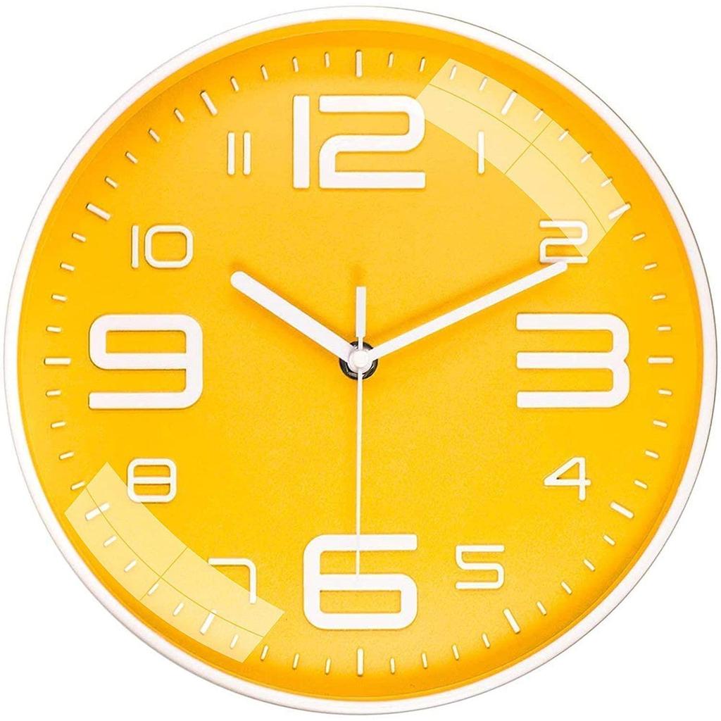 Wall Clock 12" Silent Quartz Decorative Latest Wall Clock Non-Ticking Classic Clock Battery Operated Round Easy To Read for Room/Home
