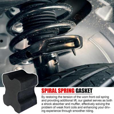 Rubber Coil Spacers 4Pcs Heavy Duty Front Coil Spring Booster Kit Coil Spring Lift Spacers Rubber Lift Blocks Car Accessories