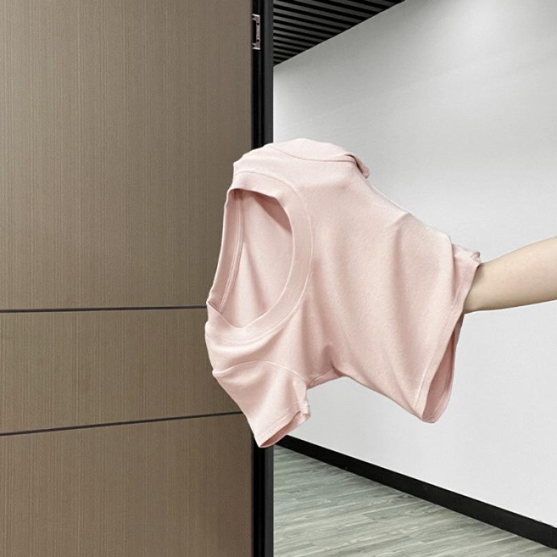 Тщательно подобранный желтый кроп-топ с короткими рукавами для женщин - Летний облегающий