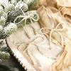2/12Pcs Hand Woven Pearl Bow Christmas Ornament - Fringe Pendant Tree Decor, Holiday Party Girls Room Festive Decor Supplies