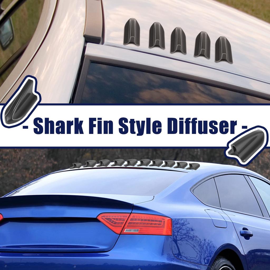X AUTOHAUX Spoiler Wing Shark Fin Style Diffuser Roof Shark
