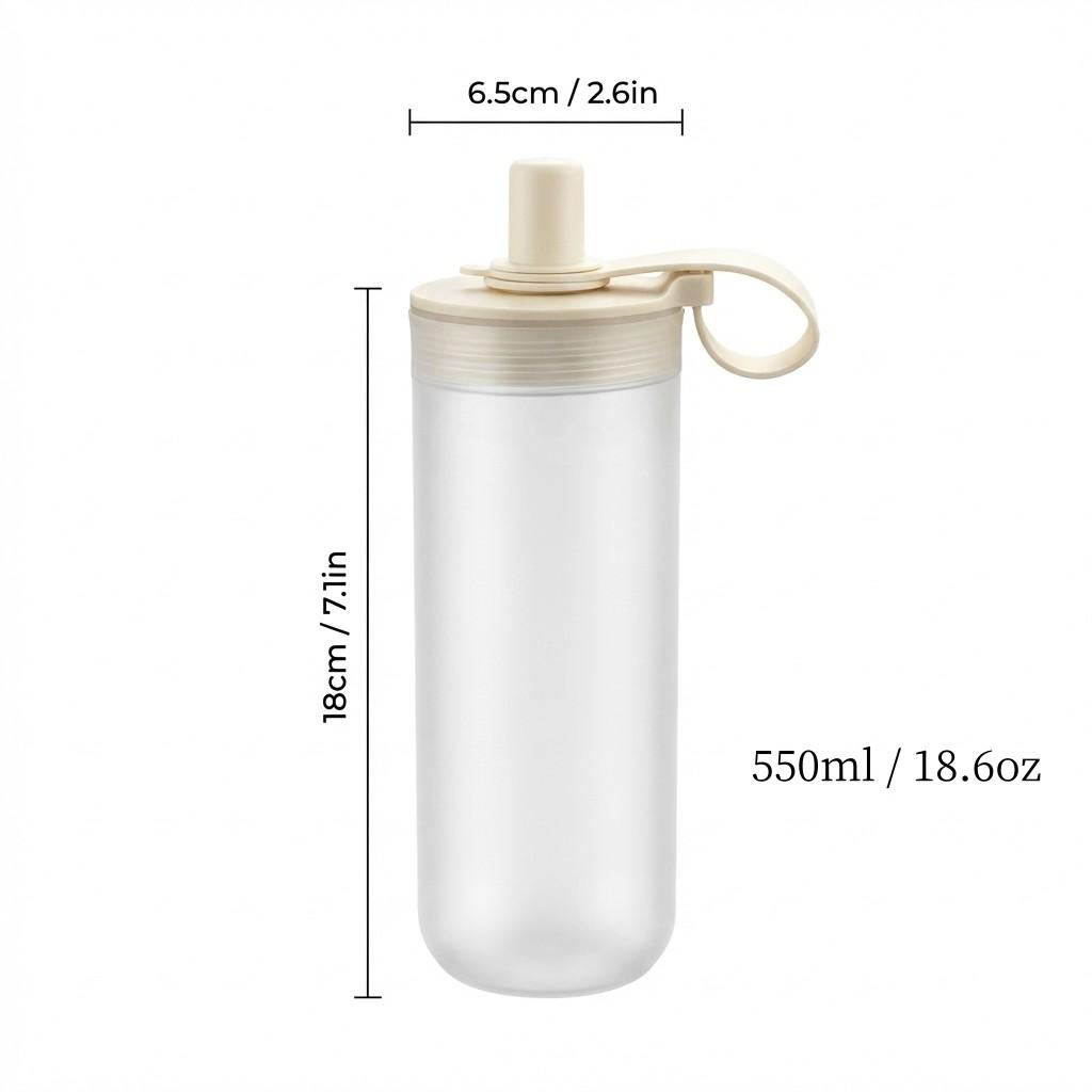 Plastic Water Bottle Tumbler For Kids Students Leak-proof Straw Water Cup Clear Portable Cold And Hot Drinking Cup With Handle
