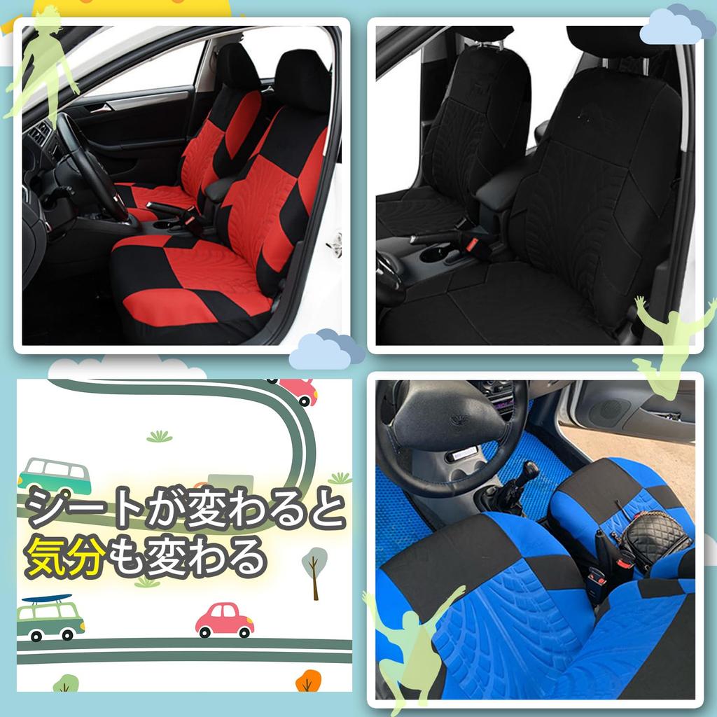 YESprime Seat Covers Car Seat Accessories Front Universal Ventilated Mesh Sponge Seat Passenger Seat Set Waterproof Bucket Serena Hiace Black Driver's