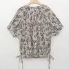 Shop   Women S Puff Sleeve Round Hem String Office Daily Short Sleeve blouSe Jrw
