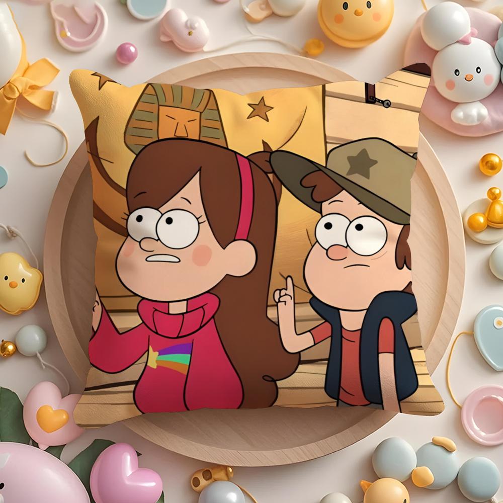 G-gravity F-falls Anime Cushion Cover Home & Car Multi-Scene Pillow Cover - Reversible, Soft & Durable for Daily Use