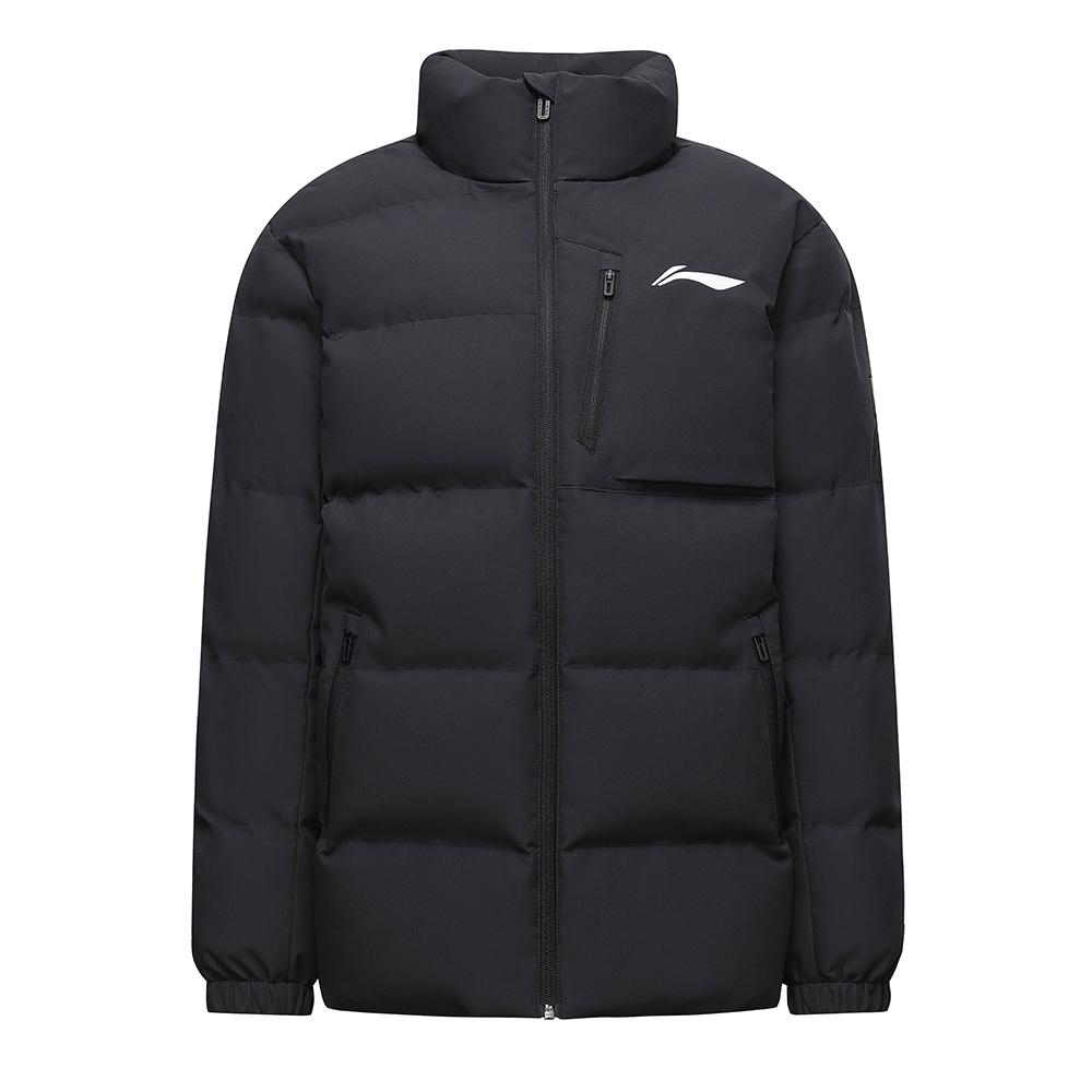 

Li Ning Теплая куртка с воротником-стойкой, удобная, универсальная, с длинным рукавом, хлопковая куртка, унисекс, AJMV301-1 S