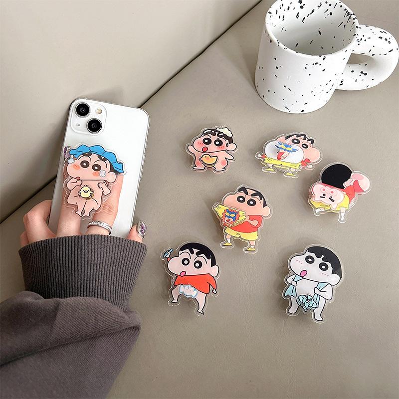 Fun Cartoon Xiaoxin Retractable Lazy Mobile Phone Airbag Bracket Back Sticker Portable Desktop Watching Drama
