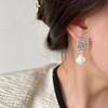Texture Pearl Earrings Earrings Women'S Simple Fashion Personality Temperament S925 Stud Earrings Versatile Elegant Earrings