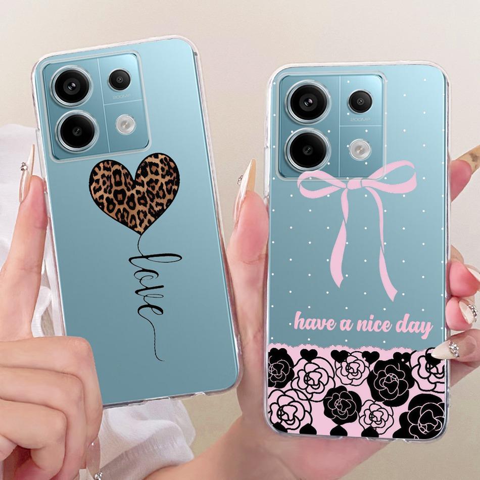 For Xiaomi Poco X6 Pro PocoX6 Cute Flower Butterfly Cat Painted Case For POCO X 6 X6Pro Soft Silicone TPU Phone Cases